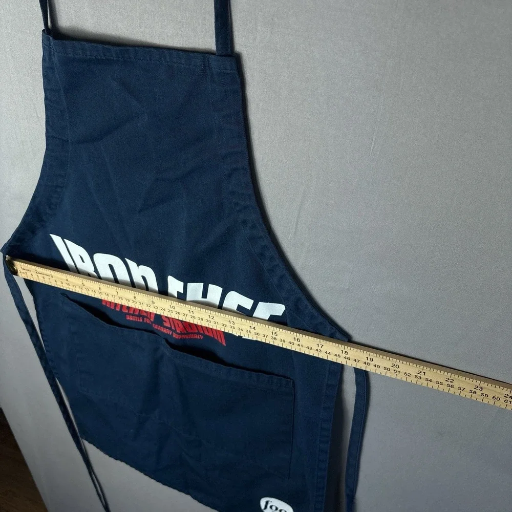 Vintage Iron Chef Food Network Apron Size Small Navy Blue Kitchen‎ Stadium